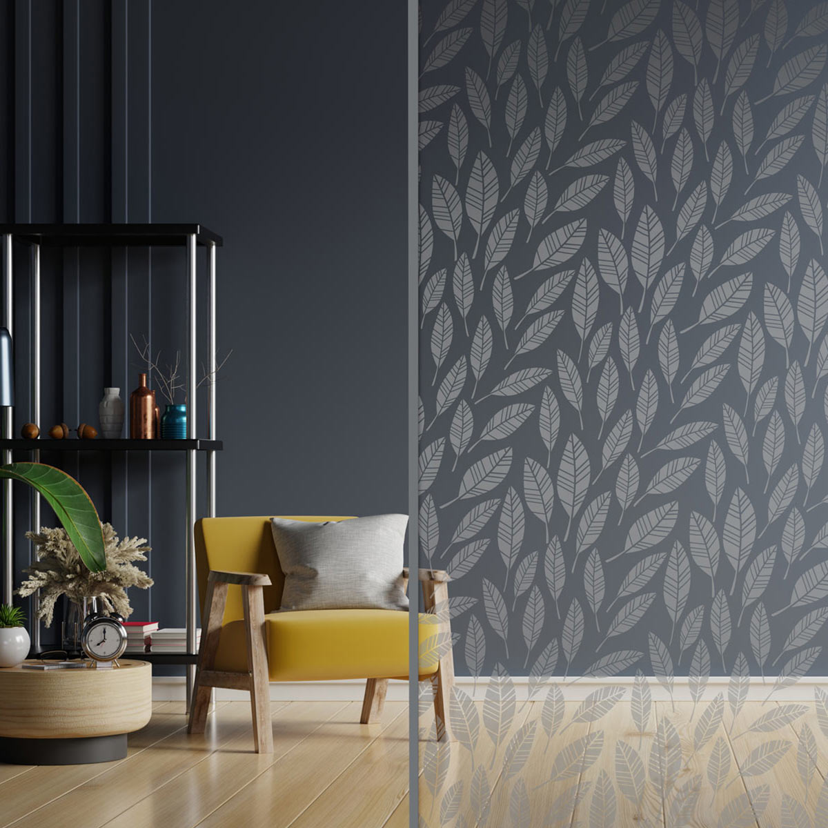 Sandstrahlfolie Blätter